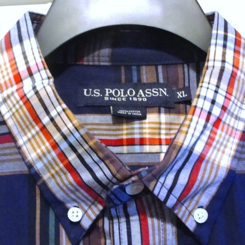 US Polo Assn LS XL Blue Red Brown Gold Green White..